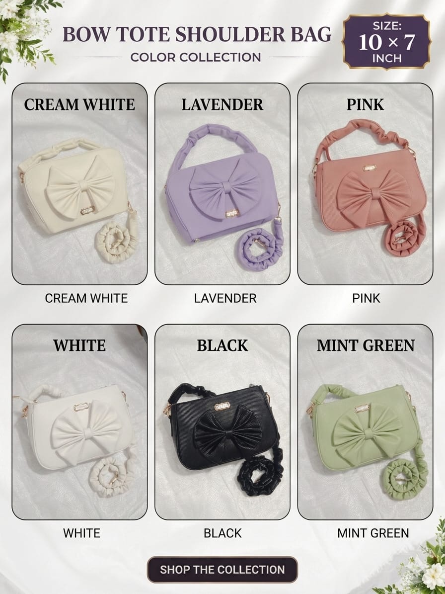 Bow Tote Shoulder Bag